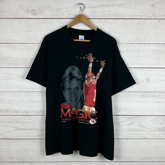 Vintage 1994 Kansas City Chiefs NFL x Joe Montana Salem T Shirt Large